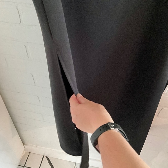 Column Maxi Skirt Cut-out waist Black/White Dark Romantic 2X - Picture 7 of 9